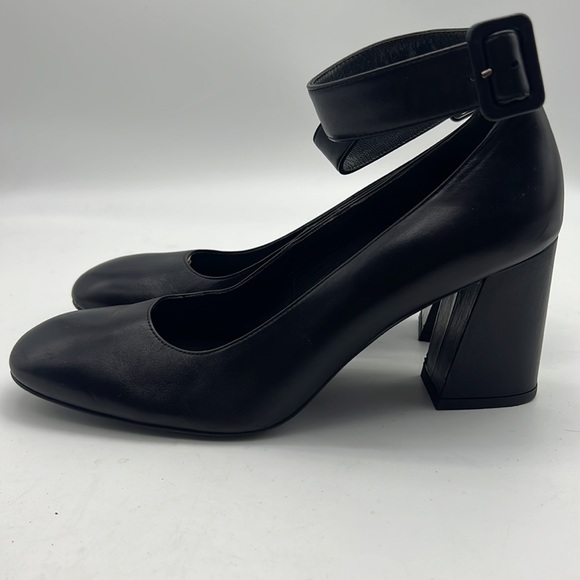 Stuart Weitzman Shoes - Stuart Weitzman Clara Mona Round Toe Ankle Belt Heels